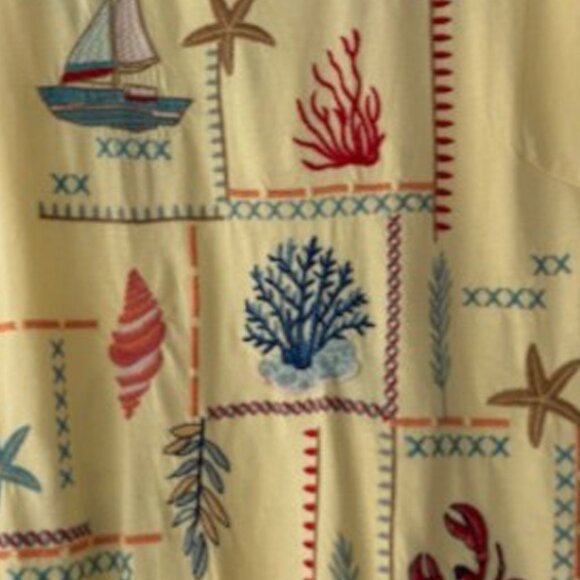 Johnny Was Amalfi Boxy Square Tee Shirt Embroidery Swing Sunshine Yellow Top NEW - Picture 3 of 6